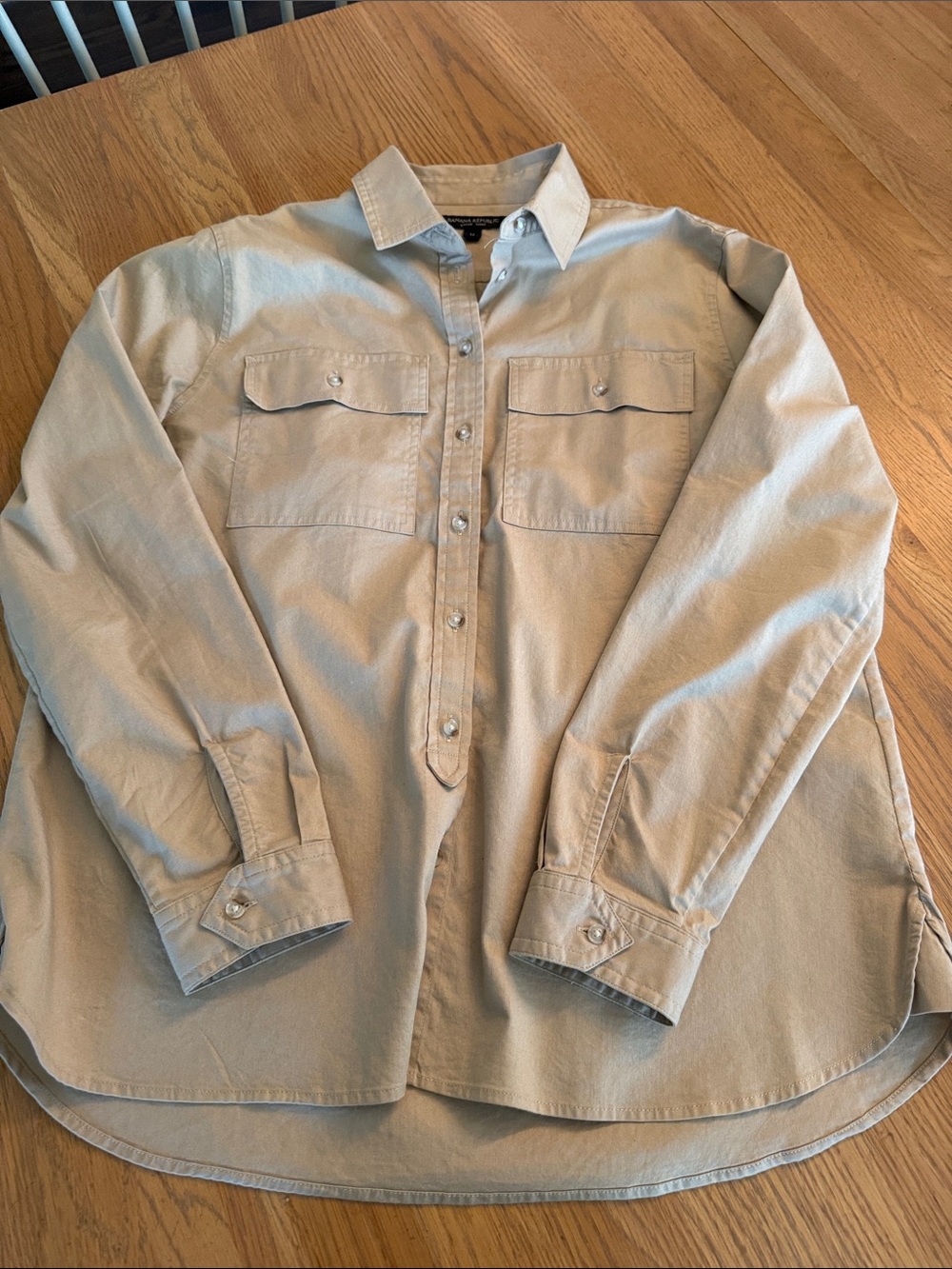 Banana Republic Button-Front Shirt - Light Khaki